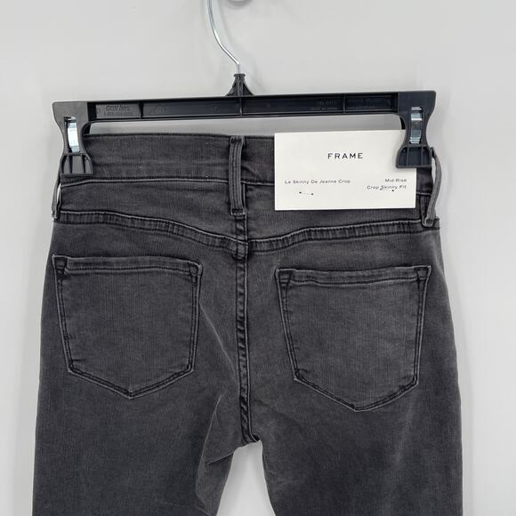 NWT Frame Le Skinny De Jeanne Crop Double Triangle Raw Hem in Tull // 24 - Picture 11 of 14